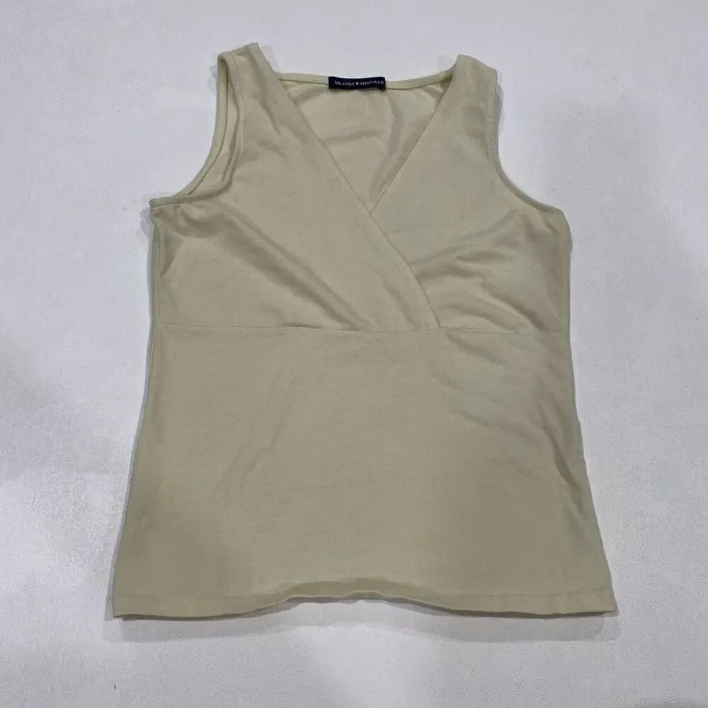 Brandy Melville Beige Wrap Front Tank Top Size Small/One Size